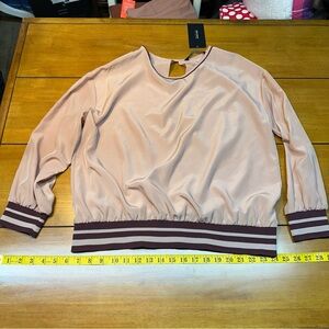 Zara Blush Top with Burgundy Accents